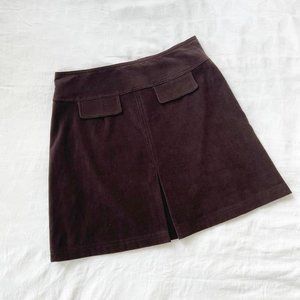 Vintage Corduroy Mini Skirt in Chocolate
